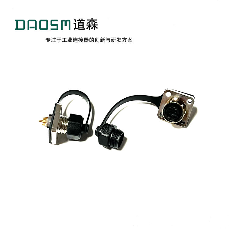 Screw Terminal M12 Field Wireable Connector RoHS Certification M12 Panel Mount Connector
