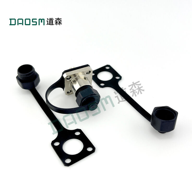 250V Field Wireable M12 Connector Gold Plated Brass Contact Material For Long Lasting Connections