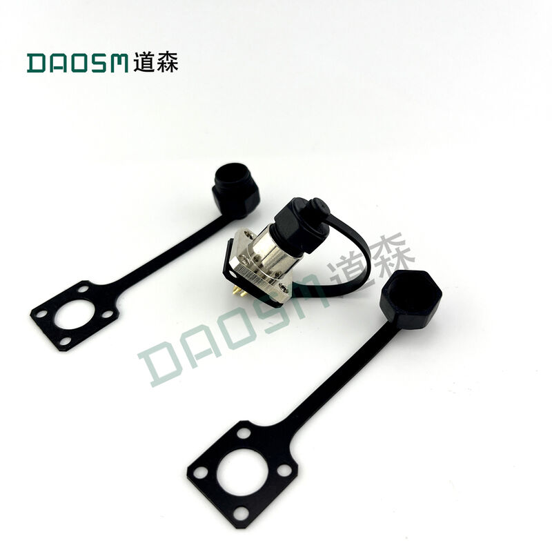 250V Field Wireable M12 Connector Gold Plated Brass Contact Material For Long Lasting Connections