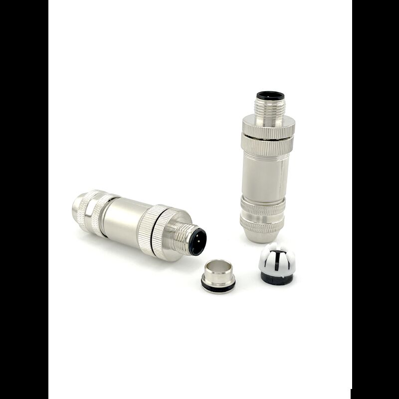 30V Voltage Rating M8 Male Connector Field Installable Connector Polyamide Housing For Field Wiring