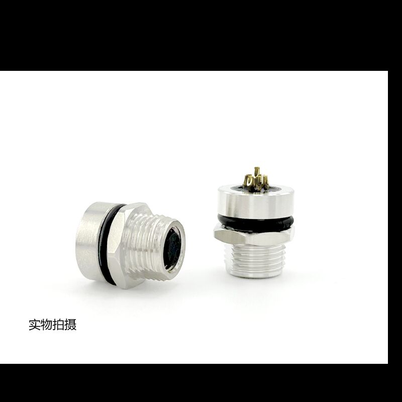 30 Volt M8 Field Wireable Connector Gold Contact Plating M8 Female Connector