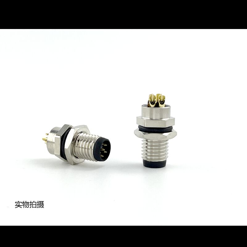 30 Volt M8 Field Wireable Connector Gold Contact Plating M8 Female Connector