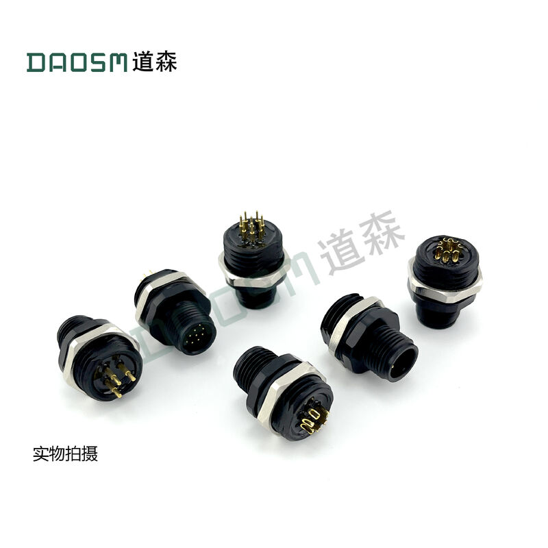 IP67 Rated M12 Cable Connectors Screw Mounting M12 Plug Connector For Secure Connections