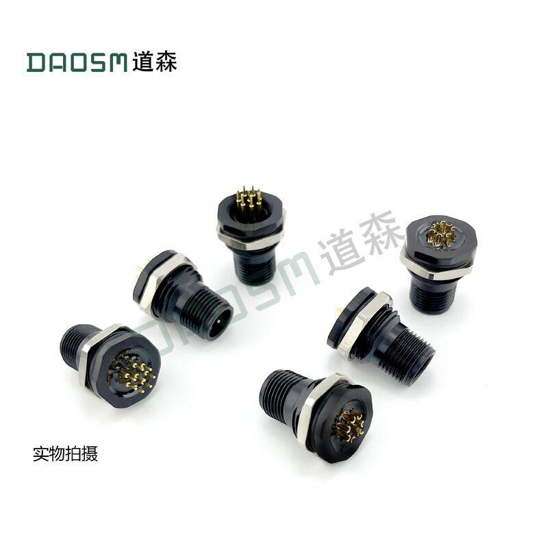 IP67 Rated M12 Cable Connectors Screw Mounting M12 Plug Connector For Secure Connections