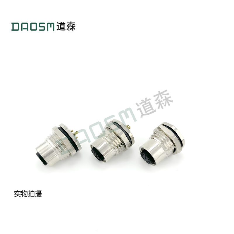 10 Meters Cable Length M12 Cable Connectors Nickel Plated Brass M12 Plug Connector