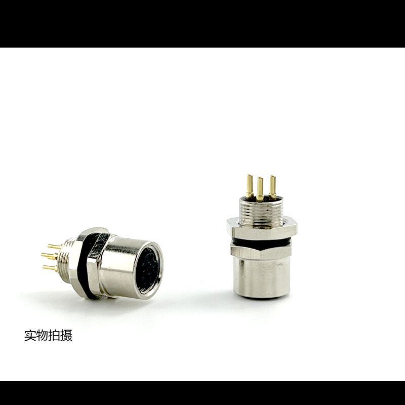 Easy To Install M8 Cable Connector For 30V Voltage Rating And Cables 3.5mm 6mm Diameter