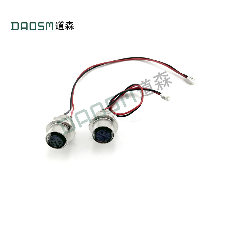 3 Contacts Screw Mounting M8 Cable Connectors 4A Rating M8 Circular Connector