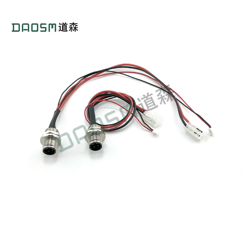3 Contacts Screw Mounting M8 Cable Connectors 4A Rating M8 Circular Connector