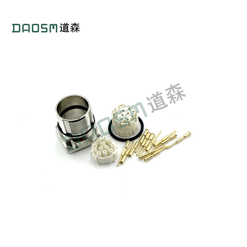 250V M23 Circular Connectors Metal Shell And 2 Contacts M23 Female Connector For Connections