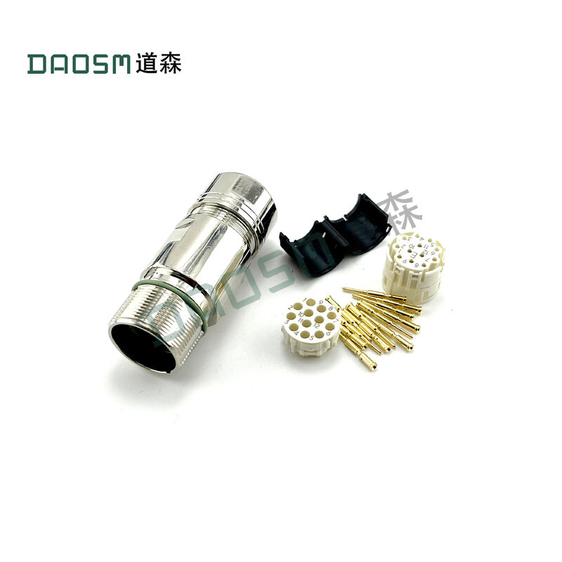 250V M23 Circular Connectors Metal Shell And 2 Contacts M23 Female Connector For Connections