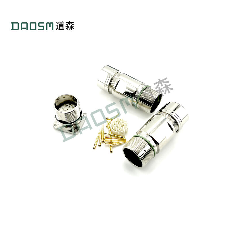 Metal Shell M23 Circular Connectors Solder Termination Style 19 Contacts Crimp M23 Power Connector