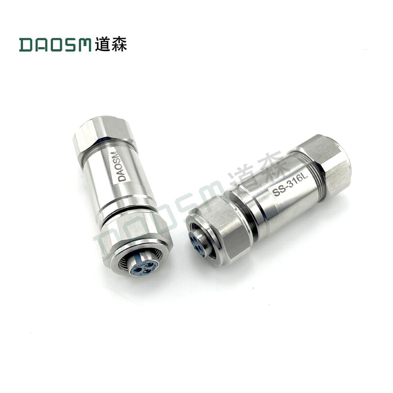 Edelstahl SS-316L Dieser 2- 3 4 5 6 7-Stift (MIL) CA-5015 Steckverbinder ist in verschiedenen Konfigurationen erhältlich und ist für harte Umgebungen mit starker Korrosionsbeständigkeit für elektrische Verbindungen konzipiert.